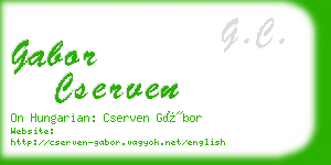 gabor cserven business card